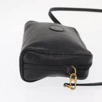 Gucci Vintage Shoulder Bag Leather Black Leather Shoulder Bag Bag (Authentic Pre-Loved)