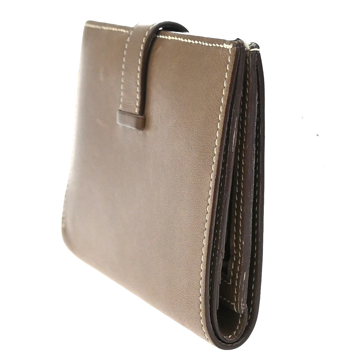 Hermes Bearn Coin Wallet Epsom Brown Leather Wallets Accessory (Authentic Pre-Loved)
