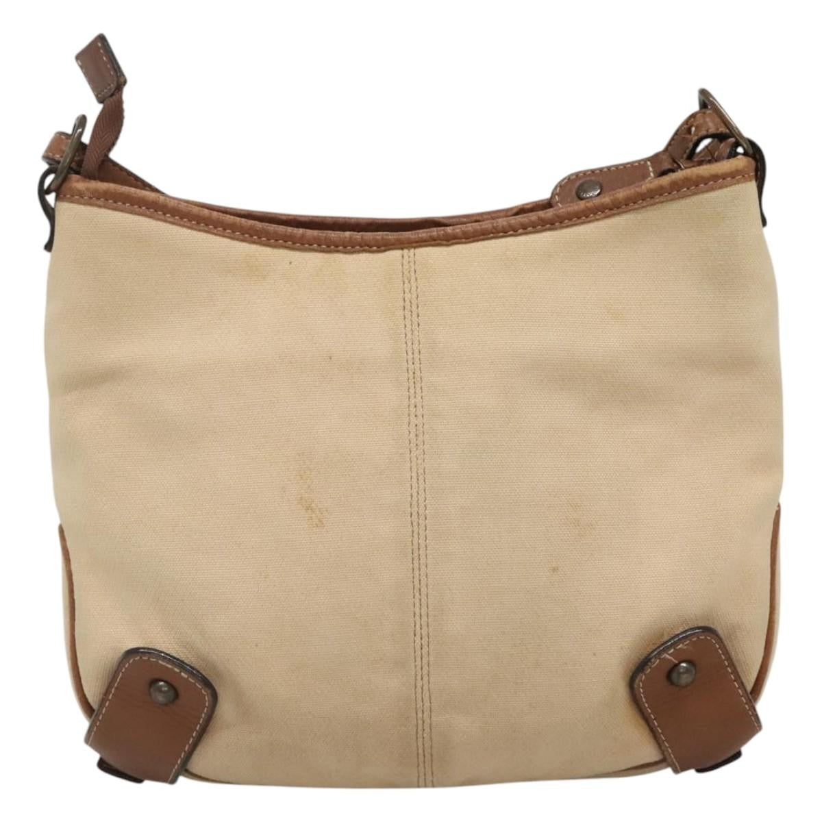 Burberry Blue Label Shoulder Bag Canvas Beige Canvas Shoulder Bag Bag (Pre-Loved)
