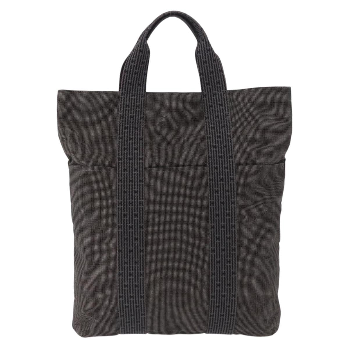 Hermes Fourre-Tout Herline Canvas Gray Canvas Tote Bag Bag (Pre-Loved)
