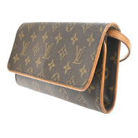 Louis Vuitton Twin Handbag Monogram Canvas Brown Canvas Clutche & Pouche Bag (Authentic Pre-Loved)