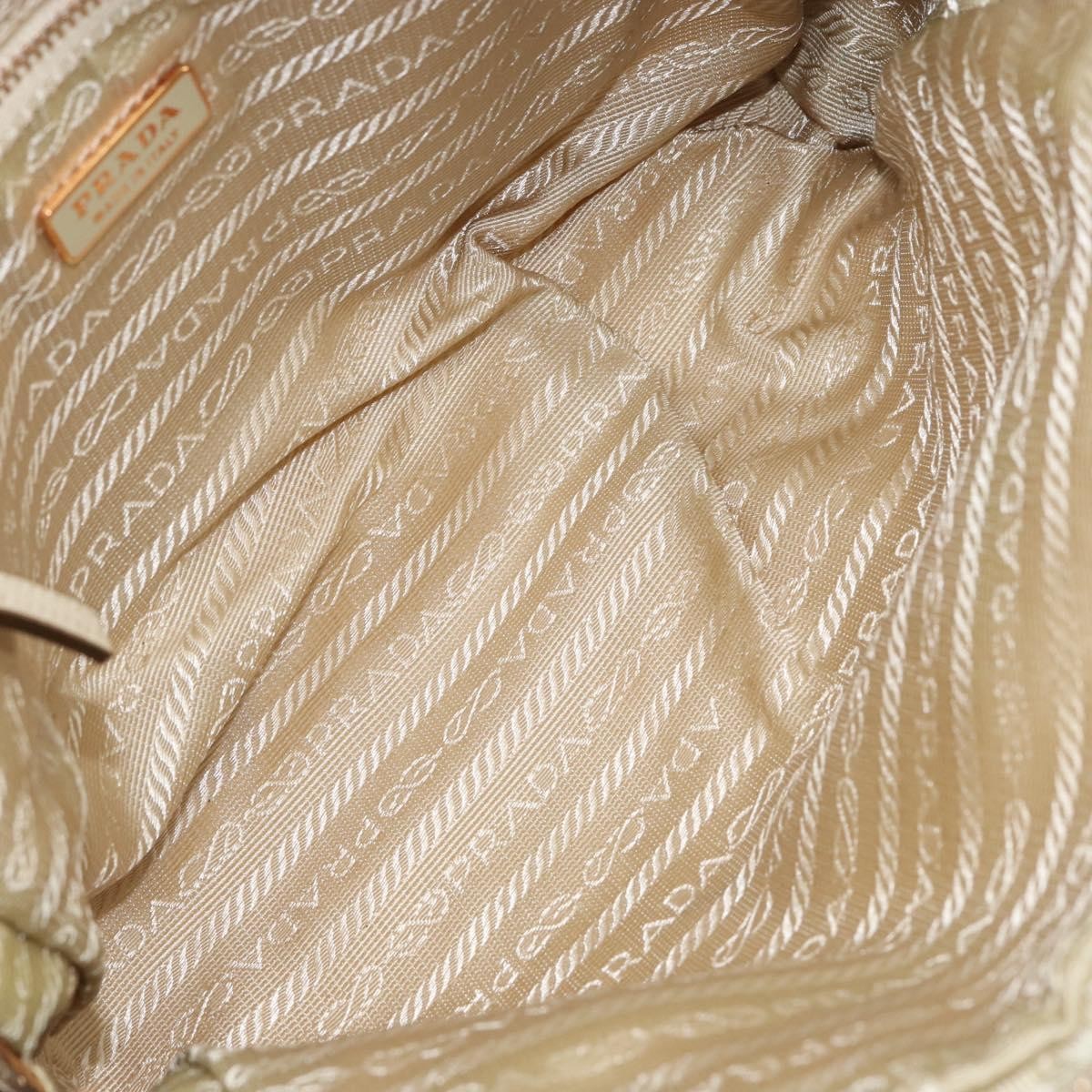Prada Vintage Handbag Tessuto Beige Nylon Handbag (Authentic Pre-Loved)