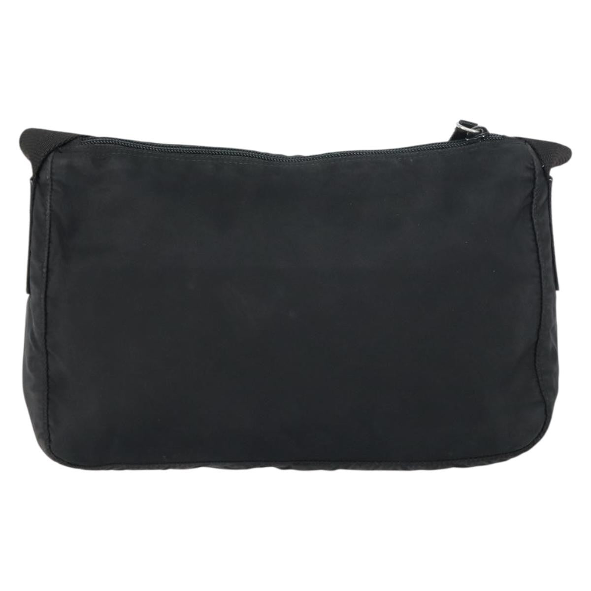 Prada Front Zip Messenger Bag Tessuto Black Nylon Shoulder Bag Bag (Authentic Pre-Loved)