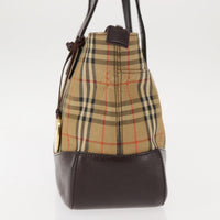 Burberry Nova Check Tote Canvas And Leather Beige Canvas Tote Bag Bag (Pre-Loved)