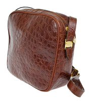 Salvatore Ferragamo Vala Shoulder Bag Leather Brown Leather Shoulder Bag Bag (Authentic Pre-Loved)