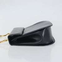 Salvatore Ferragamo Gancini Shoulder Bag Leather Navy Leather Shoulder Bag Bag (Authentic Pre-Loved)