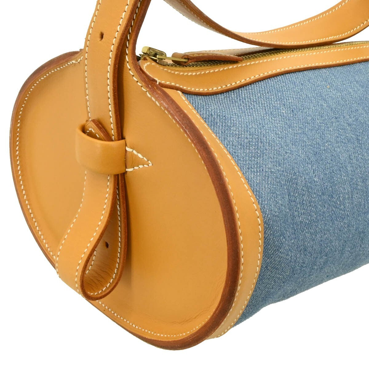 Hermes Sac Doremi Bag Denim With Leather Blue Denim_Jeans Shoulder Bag Bag (Authentic Pre-Loved)