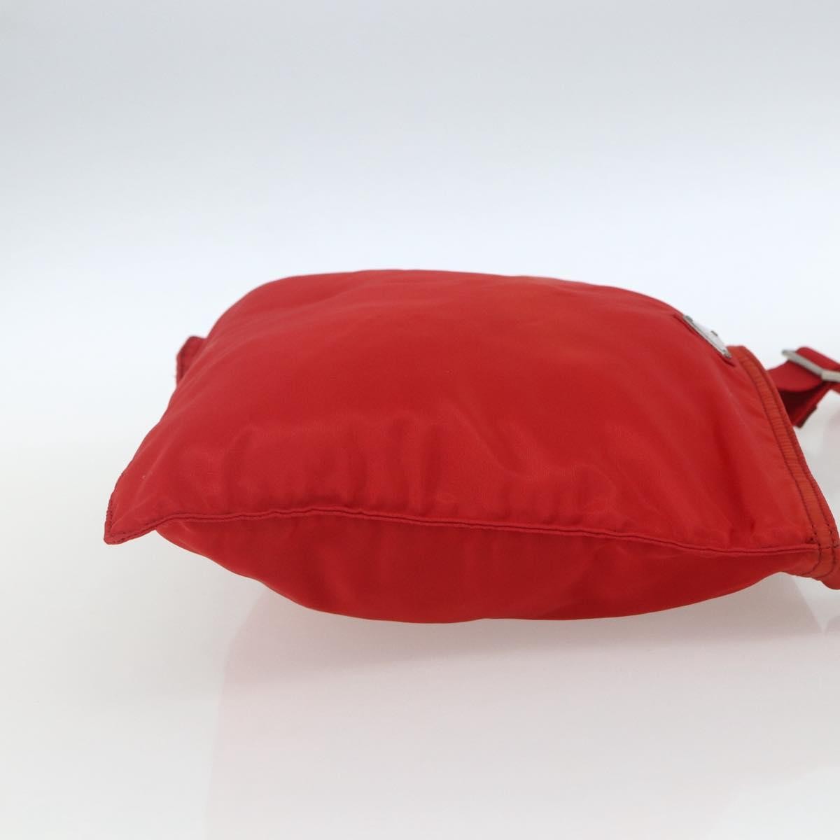 Prada Zip Top Messenger Bag Tessuto Red Nylon Shoulder Bag Bag (Authentic Pre-Loved)