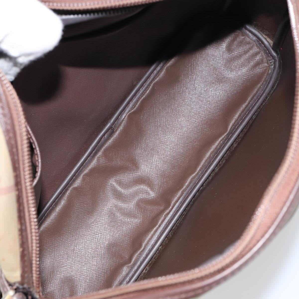 Burberry Nova Check Shoulder Bag Canvas Beige Canvas Shoulder Bag Bag (Pre-Loved)