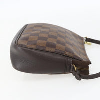 Louis Vuitton Trousse Make Up Bag Damier Canvas Brown Canvas Clutche & Pouche Bag (Authentic Pre-Loved)