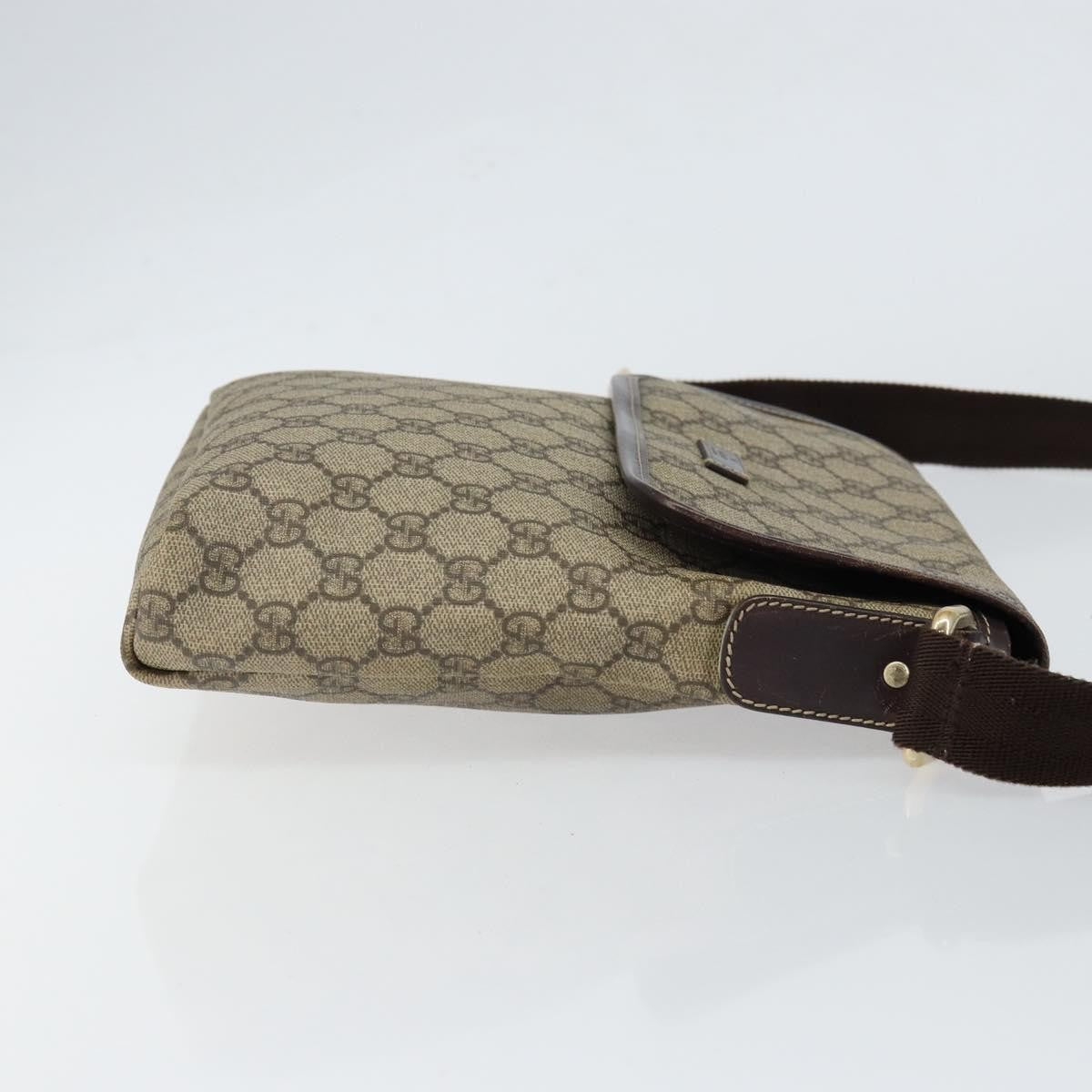 Gucci Flap Messenger Gg Coated Canvas Beige Pvc Shoulder Bag Bag (Pre-Loved)