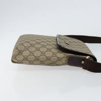 Gucci Flap Messenger Gg Coated Canvas Beige Pvc Shoulder Bag Bag (Pre-Loved)