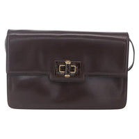Gucci Vintage Shoulder Bag Leather Brown Leather Shoulder Bag Bag (Authentic Pre-Loved)