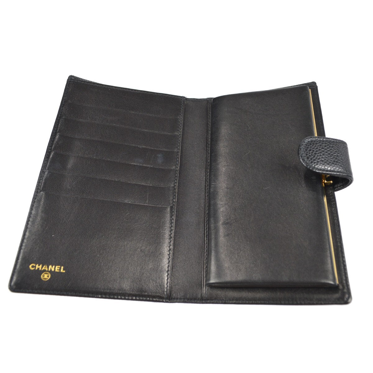 Chanel Timeless Cc French Wallet Caviar Black Leather Wallets Accessory (Authentic Pre-Loved)