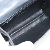 Chanel Vintage Camellia Flap Bag Satin Gray Satin Clutche & Pouche Bag (Pre-Loved)
