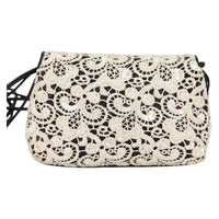 Chanel Floral Cc Flap Bag Leather White Leather Shoulder Bag Bag (Pre-Loved)