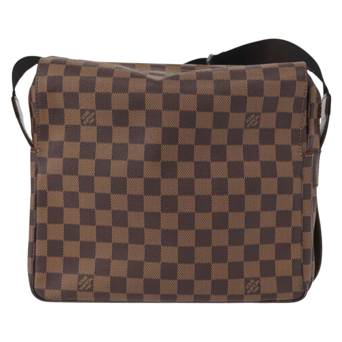 Louis Vuitton Naviglio Handbag Damier Brown Canvas Shoulder Bag Bag (Authentic Pre-Loved)