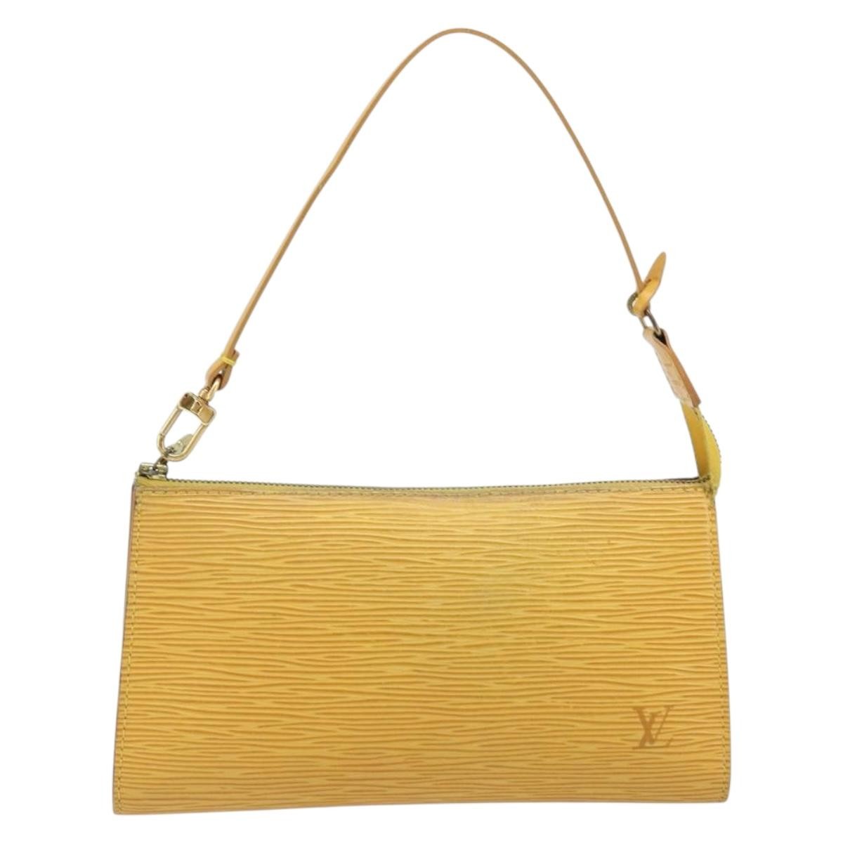 Louis Vuitton Pochette Accessoires Epi Leather Yellow Leather Clutche & Pouche Bag (Pre-Loved)