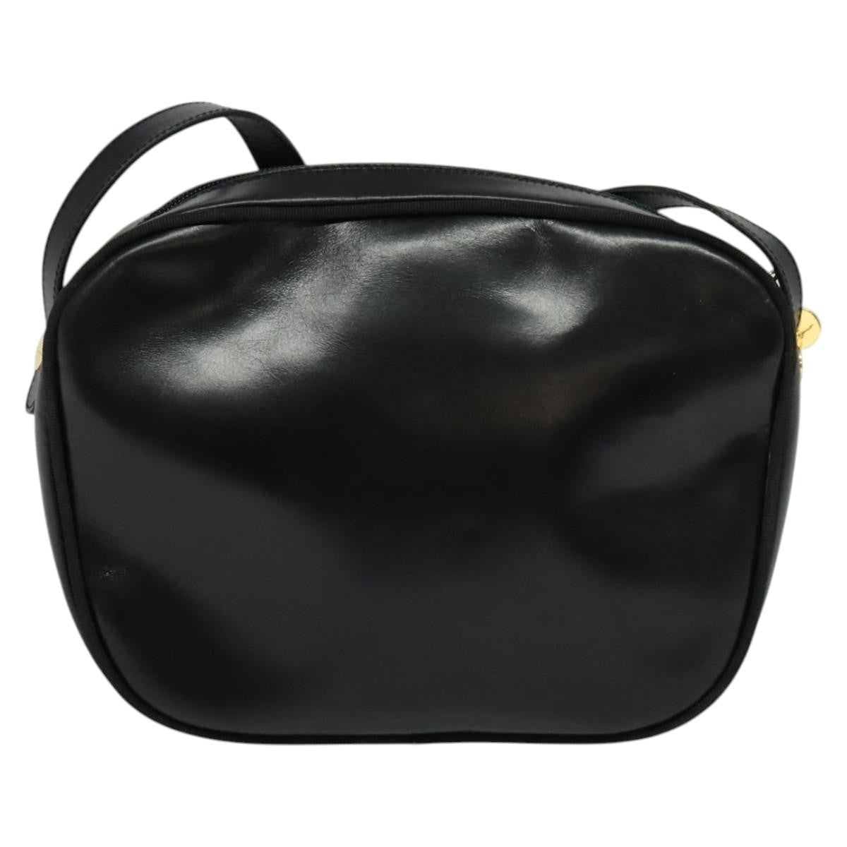 Salvatore Ferragamo Vara Bow Camera Shoulder Bag Leather Black Leather Shoulder Bag Bag (Authentic Pre-Loved)