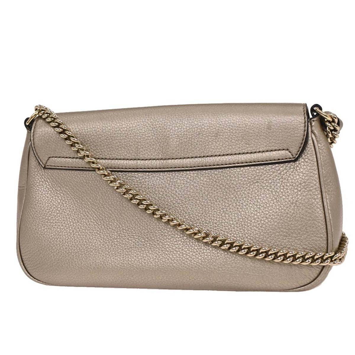 Gucci Soho Chain Crossbody Bag Leather Gold Leather Shoulder Bag Bag (Authentic Pre-Loved)