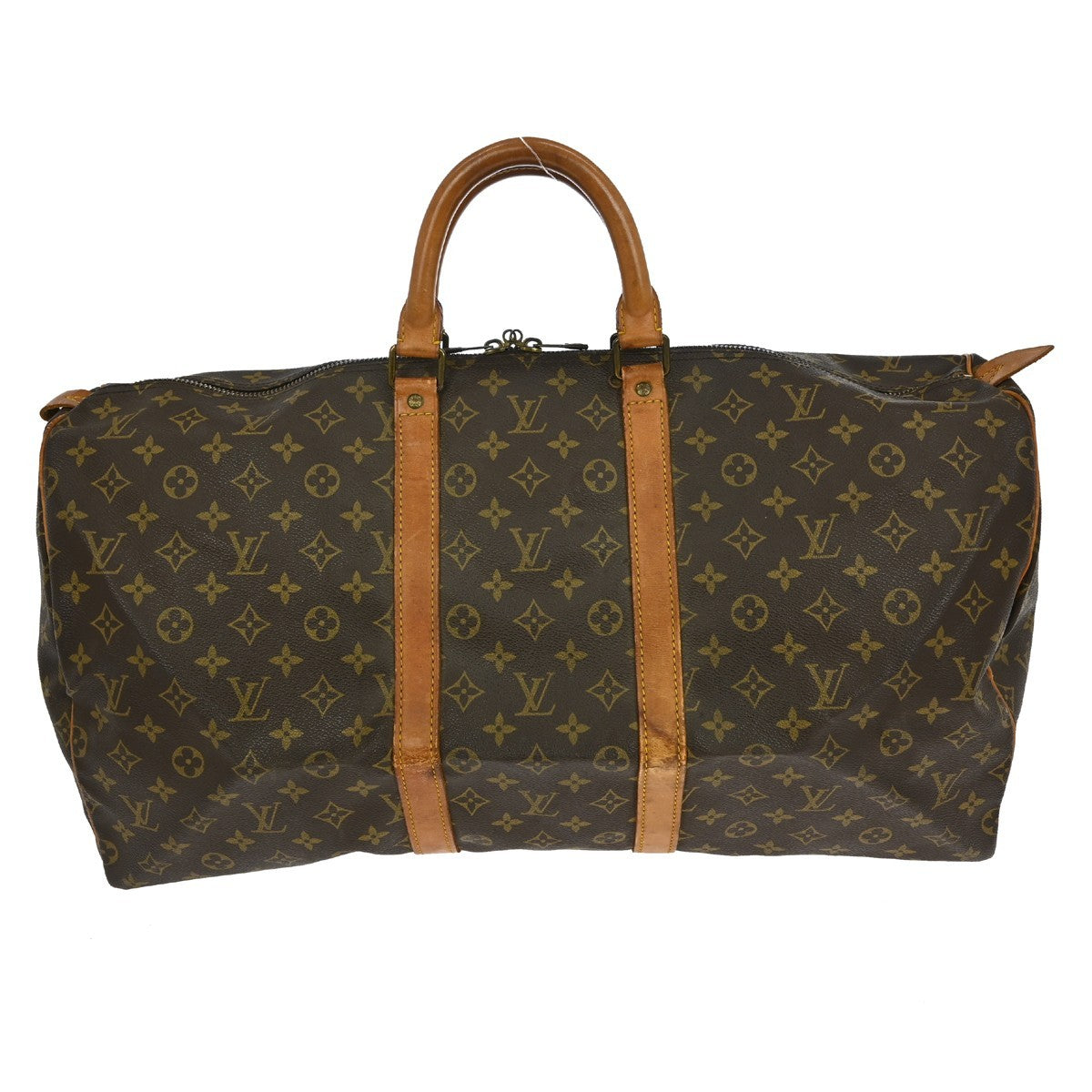 Louis Vuitton Keepall Bag Monogram Canvas Brown Canvas Travel Bag Bag (Authentic Pre-Loved)