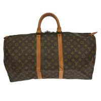 Louis Vuitton Keepall Bag Monogram Canvas Brown Canvas Travel Bag Bag (Authentic Pre-Loved)
