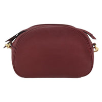 Prada Dual Strap Crossbody Bag Vitello Daino Burgundy Leather Shoulder Bag Bag (Pre-Loved)