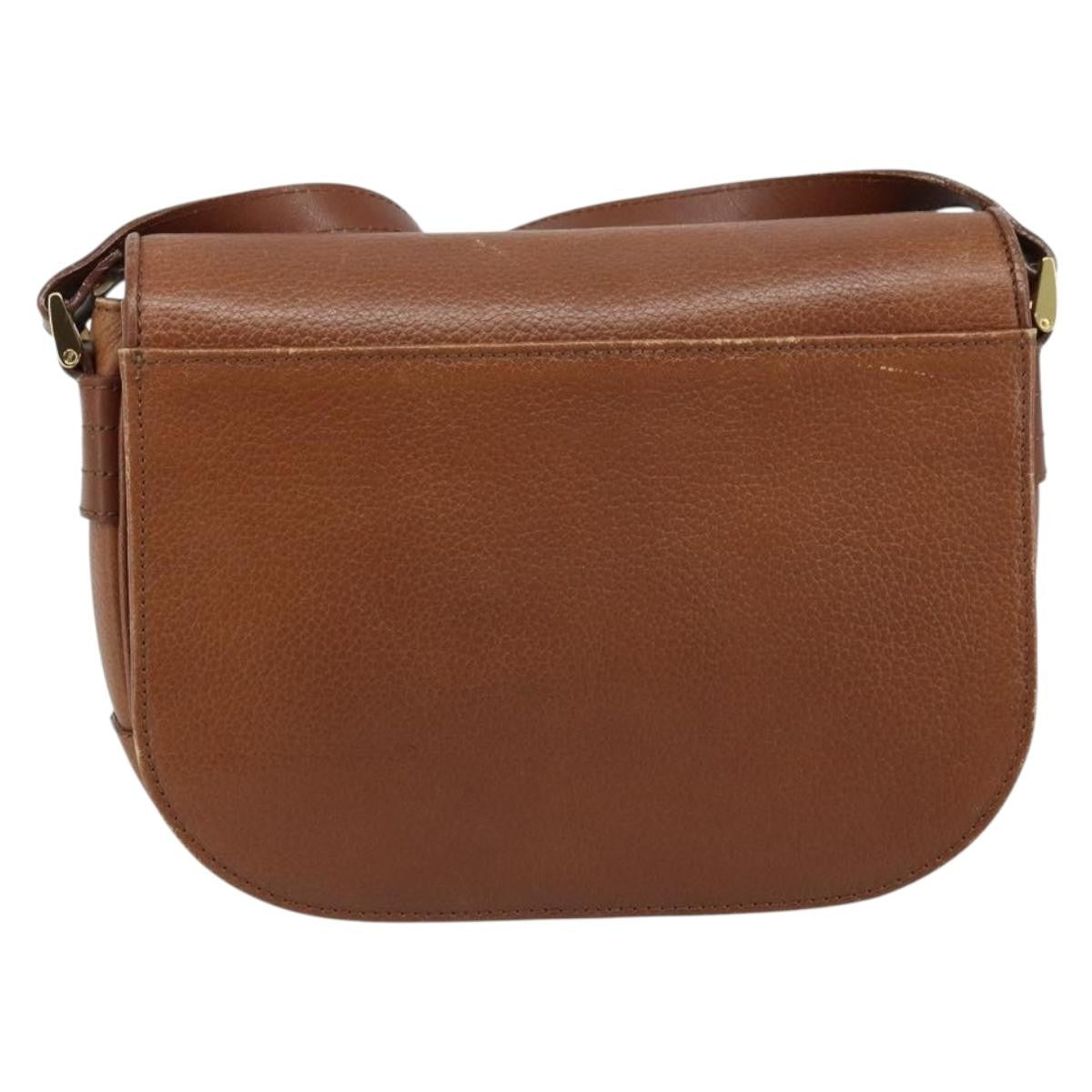 Burberry Flap Shoulder Bag Leather Brown Leather Shoulder Bag Bag (Pre-Loved)