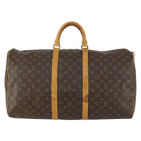 Louis Vuitton Keepall Bag Monogram Canvas Brown Canvas Travel Bag Bag (Authentic Pre-Loved)