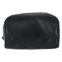 Chanel Chanel Vintage Toiletry Pouch Leather Black Leather Clutche & Pouche Bag (Pre-Loved)