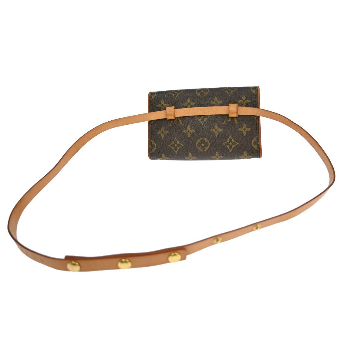 Louis Vuitton Florentine Waist Bag Monogram Canvas Brown Canvas Clutche & Pouche Bag (Authentic Pre-Loved)