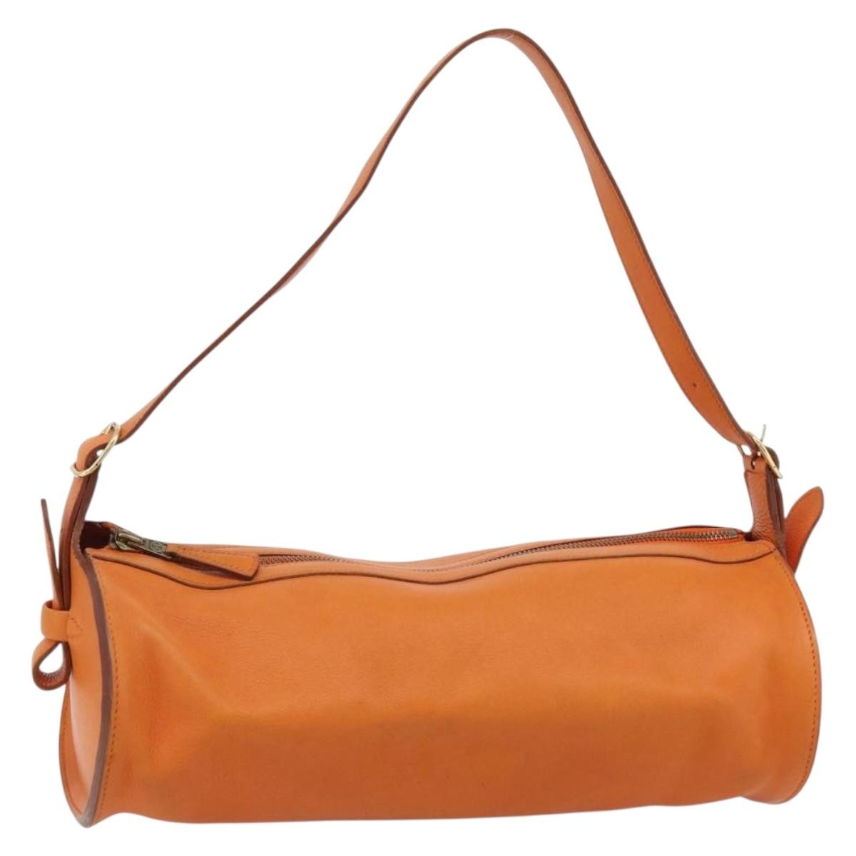 Hermes Sac Doremi Bag Leather Orange Leather Shoulder Bag Bag (Authentic Pre-Loved)