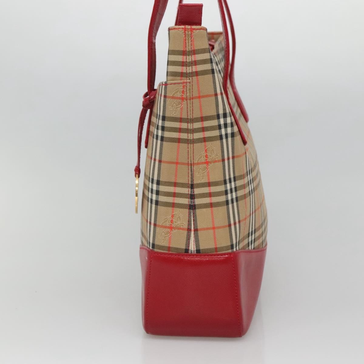 Burberry Nova Check Tote Canvas And Leather Beige Canvas Tote Bag Bag (Authentic Pre-Loved)