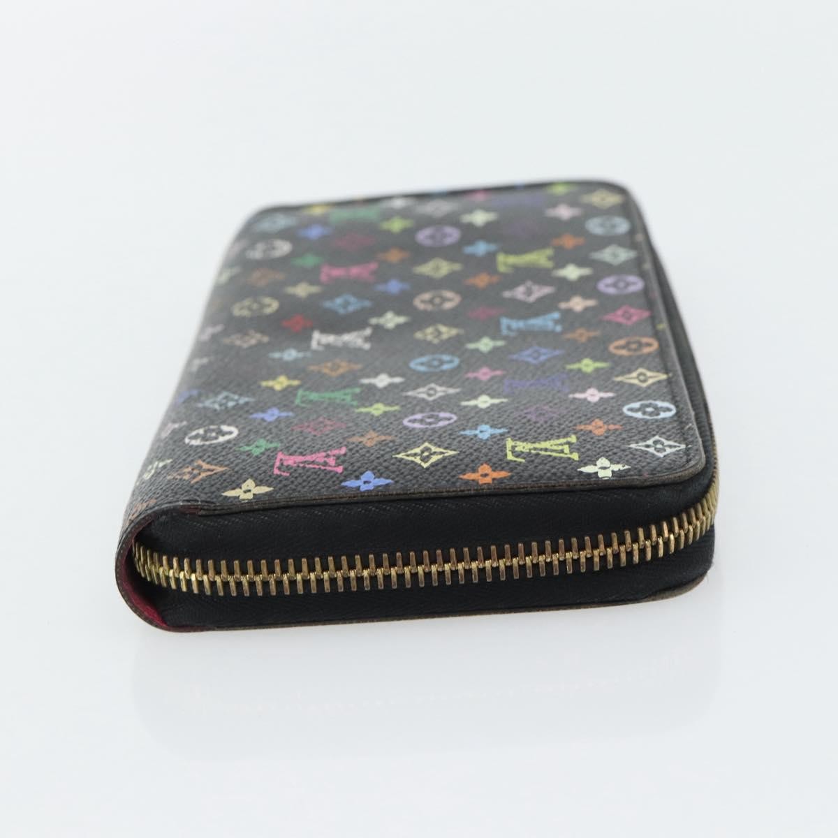 Louis Vuitton Aerogram Zippy Wallet Leather Black Canvas Wallets Accessory (Authentic Pre-Loved)