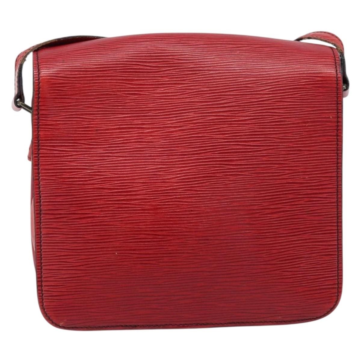 Louis Vuitton Cartouchiere Handbag Epi Leather Red Leather Shoulder Bag Bag (Pre-Loved)