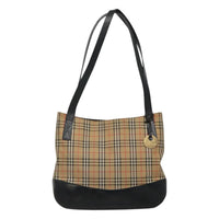 Burberry Nova Check Tote Canvas And Leather Beige Canvas Tote Bag Bag (Authentic Pre-Loved)