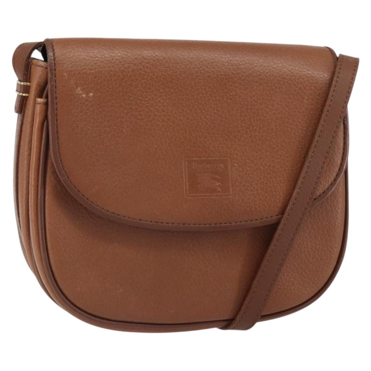 Burberry Vintage Flap Crossbody Bag Leather Brown Leather Shoulder Bag Bag (Pre-Loved)