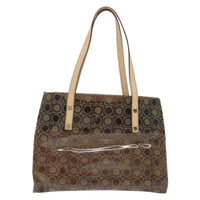 Salvatore Ferragamo Gancini Tote Vinyl Brown Plastic Tote Bag Bag (Authentic Pre-Loved)