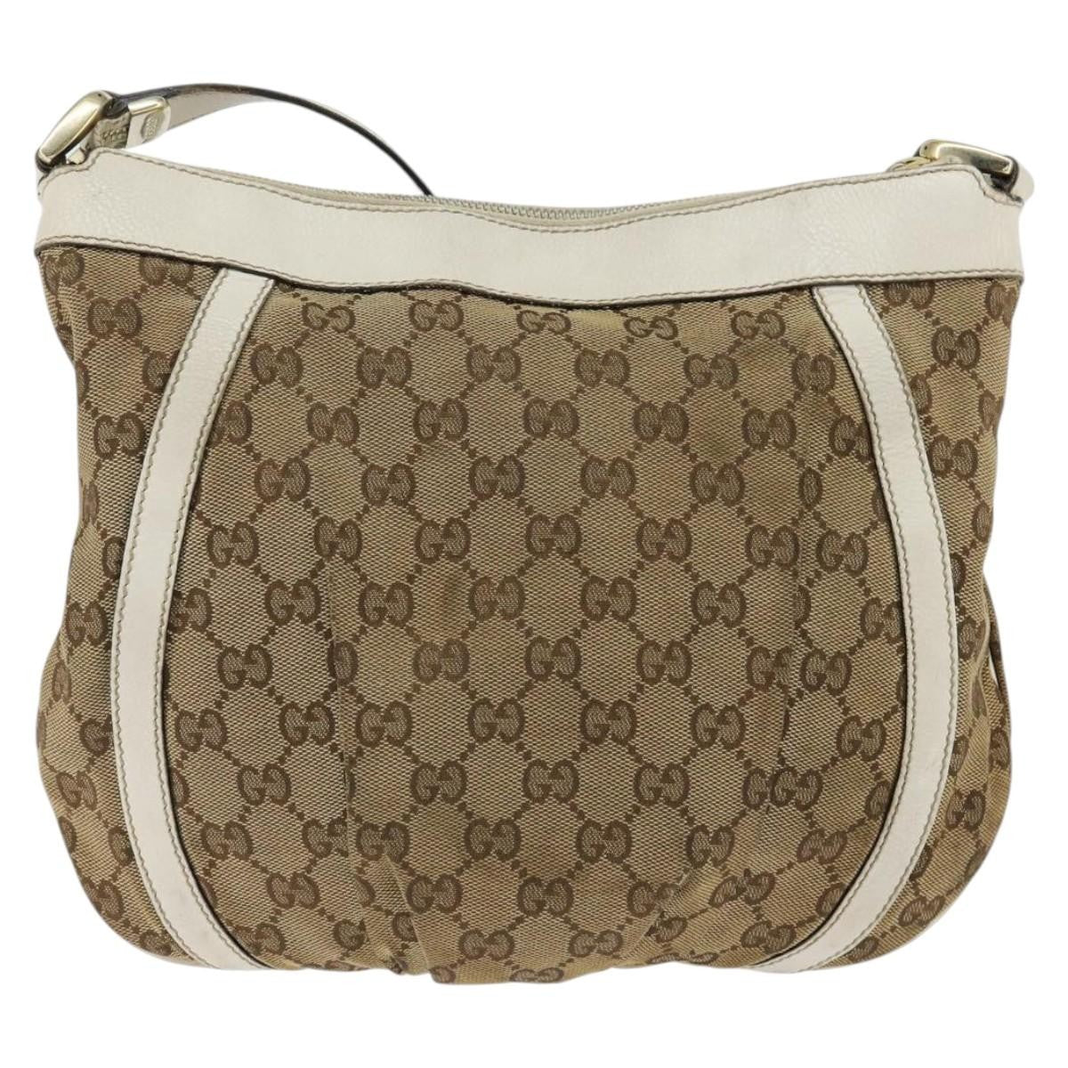 Gucci D Ring Messenger Bag Gg Canvas Beige Canvas Shoulder Bag Bag (Authentic Pre-Loved)