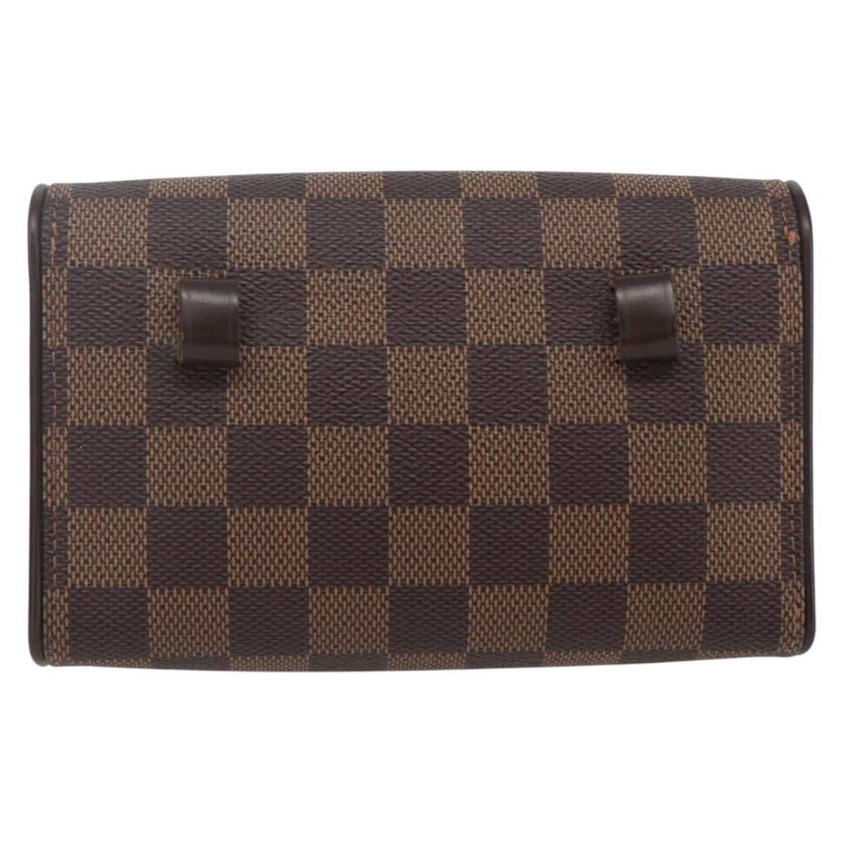 Louis Vuitton Florentine Waist Bag Damier Canvas Brown Canvas Clutche & Pouche Bag (Authentic Pre-Loved)