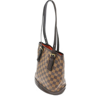 Louis Vuitton Marais Bucket Bag Damier Brown Leather Shoulder Bag Bag (Authentic Pre-Loved)