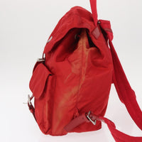 Prada Double Front Pocket Backpack Tessuto Red Nylon Backpack Bag (Authentic Pre-Loved)