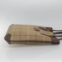 Burberry Nova Check Tote Canvas And Leather Beige Canvas Tote Bag Bag (Authentic Pre-Loved)