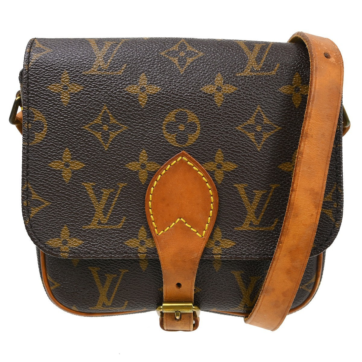 Louis Vuitton Louis Vuitton Cartouchiere Handbag Monogram Canvas Brown Canvas Shoulder Bag Bag (Authentic Pre-Loved)
