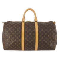 Louis Vuitton Keepall Bag Monogram Canvas Brown Canvas Travel Bag Bag (Authentic Pre-Loved)