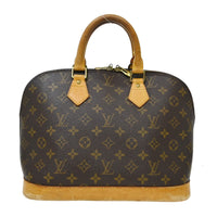 Louis Vuitton Alma Handbag Monogram Canvas Brown Canvas Handbag (Authentic Pre-Loved)