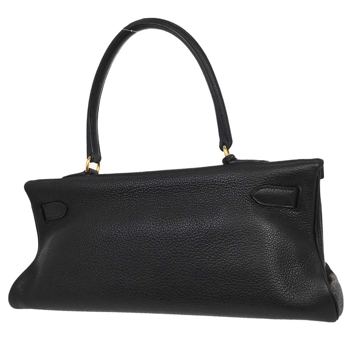 Hermes Shoulder Kelly Bag Togo Black Leather Handbag (Authentic Pre-Loved)