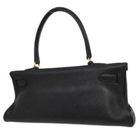 Hermes Shoulder Kelly Bag Togo Black Leather Handbag (Authentic Pre-Loved)