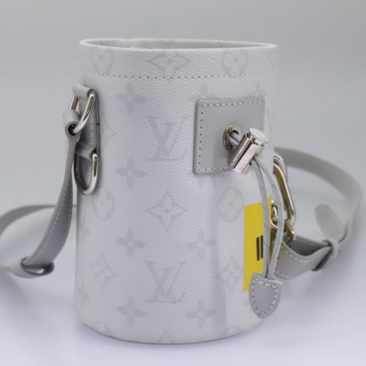 Louis Vuitton Chalk Nano Bag Limited Edition Logo Story Monogram Canvas Gray Canvas Clutche & Pouche Bag (Pre-Loved)