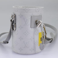 Louis Vuitton Chalk Nano Bag Limited Edition Logo Story Monogram Canvas Gray Canvas Clutche & Pouche Bag (Pre-Loved)